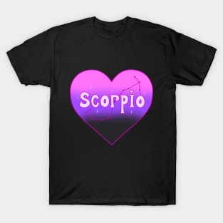 Scorpio Constellation Heart T-Shirt